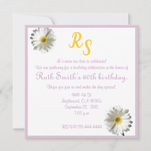 Invitation 60e anniversaire
