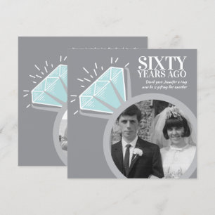Invitation 60e anniversaire bague diamant de la fête maintena