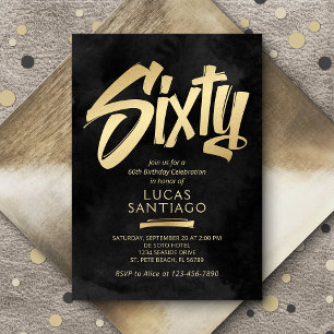 Invitation 60e anniversaire Black Gold