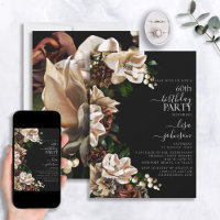 60e anniversaire Dark Moody Neutral Magnolia Flora