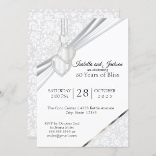Invitation 60e anniversaire de diamant Conception