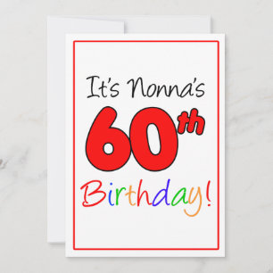 Invitation 60e anniversaire de la fête de Nonna