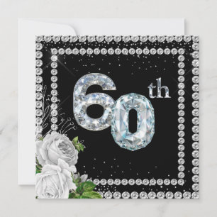 Invitation 60e anniversaire de mariage de diamant