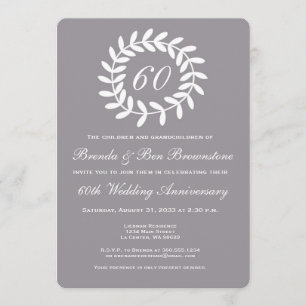 Invitation 60e anniversaire de mariage - Laurier
