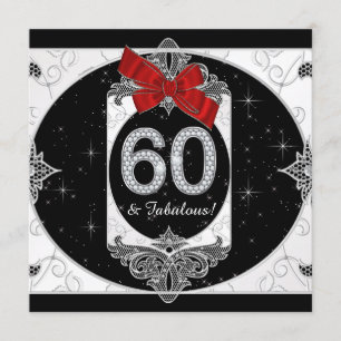 Invitation 60e anniversaire des femmes rouges et noires