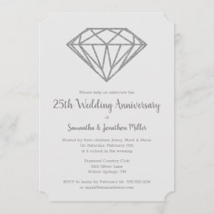 Invitation 60e anniversaire du Mariage Diamond