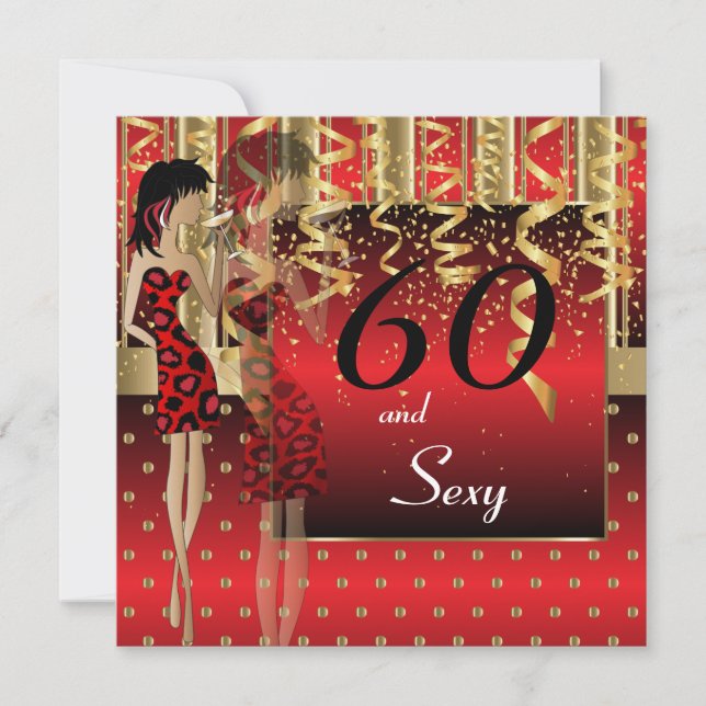 Invitation 60e anniversaire Fille fête Bash (Devant)