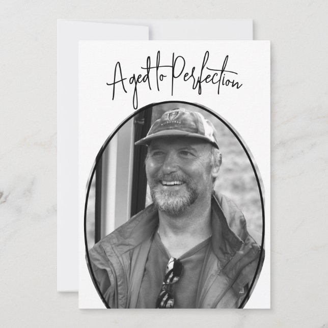 Invitation 60e anniversaire Homme Moderne Photo élégante (Dos)