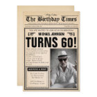 60e anniversaire Humour de couverture du journal P