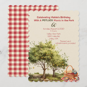 Invitation 60e anniversaire Pique-nique dans le parc