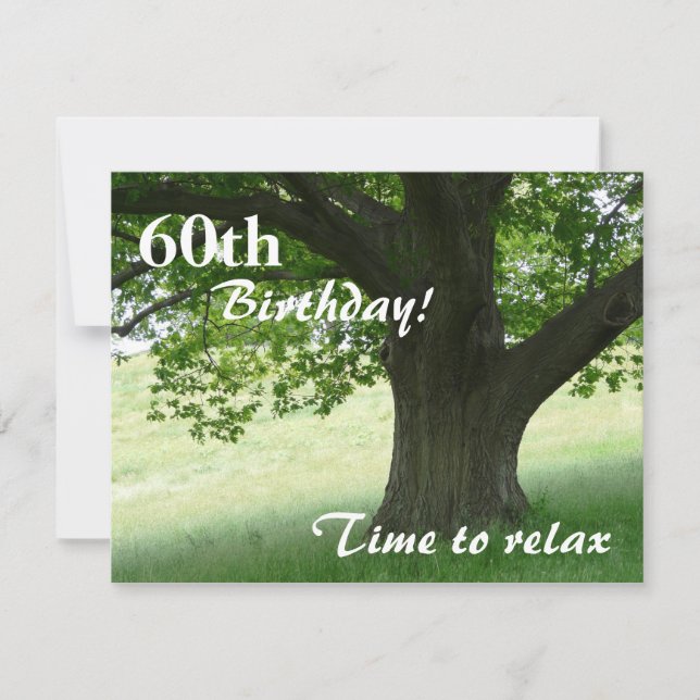 Invitation 60e anniversaire-Relax/avec devis (Devant)