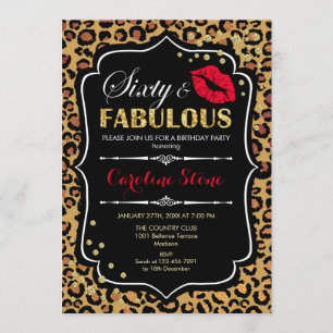 Invitation 60e anniversaire - Soixante fabuleux Empreinte de 