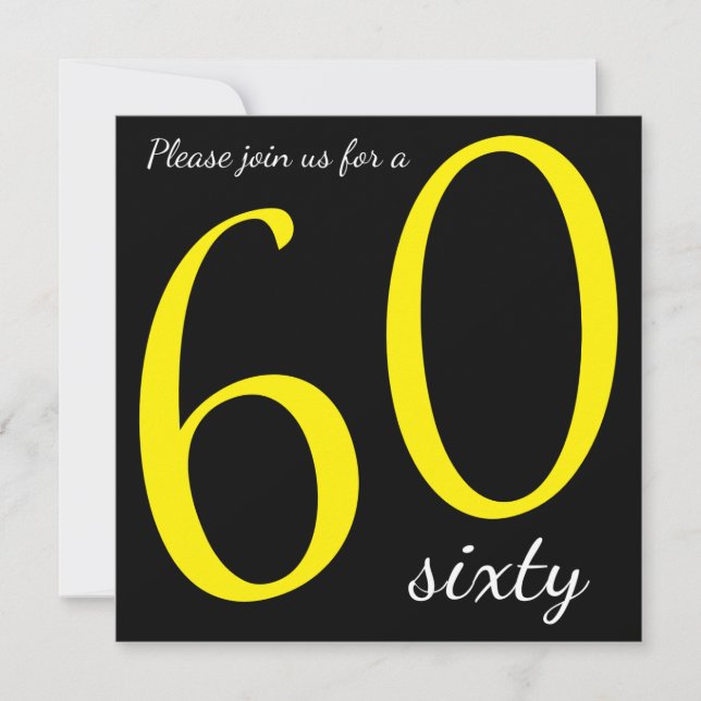 Invitation 60e anniversaire| Texte DO-IT-YOURSELF (Devant)