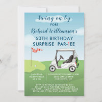 60e fête d'anniversaire surprise thème golf hommes