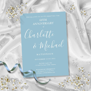 Invitation 60e Script de l'anniversaire du Mariage de diamant
