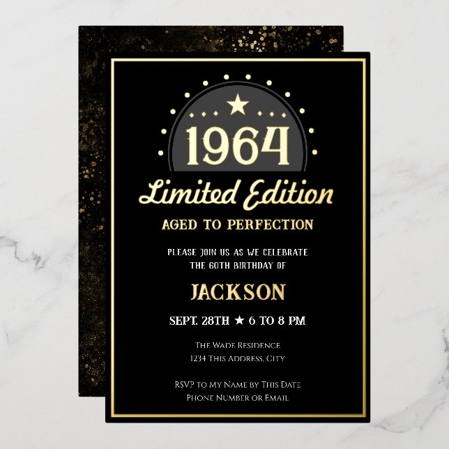 Invitation 60th Birthday Limited Edition (Recto/Verso)