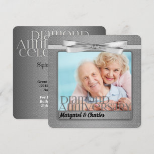 Invitation 60th Diamond Anniversary Custom Photo Party