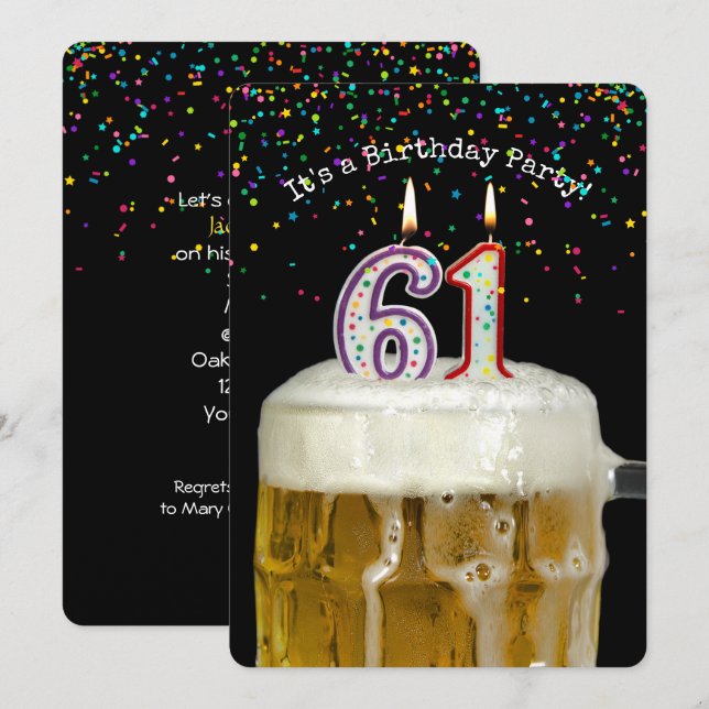 Invitation 61e anniversaire fête de la bière (Devant / Derrière)