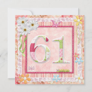 Invitation 61e anniversaire style scrapbooking