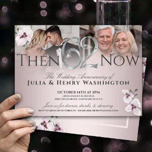 Invitation 62e Anniversaire Refined Orchid Then And Now