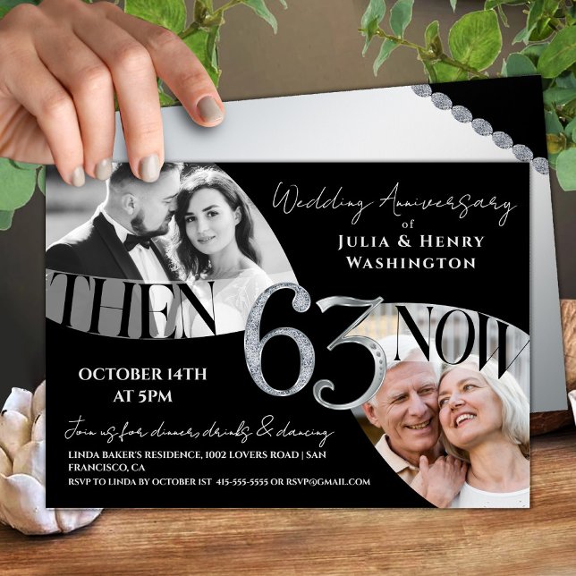 Invitation 63e anniversaire de mariage Moderne de Luxe (Créateur téléchargé)