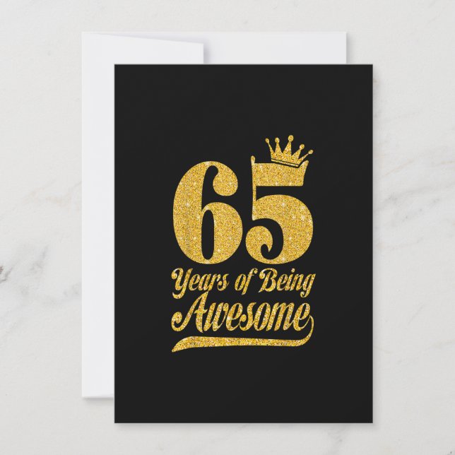 Invitation 65 Ans D'Être Impressionnant 65e Anniversaire Cade (Devant)