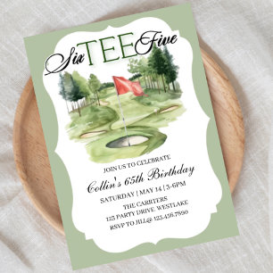 Invitation 65e anniversaire de golf