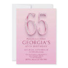 65e anniversaire Diamants roses