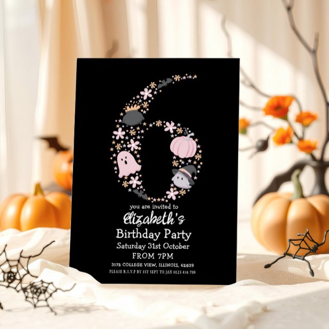 Invitation 6 Anniversaire Halloween (Créateur téléchargé)