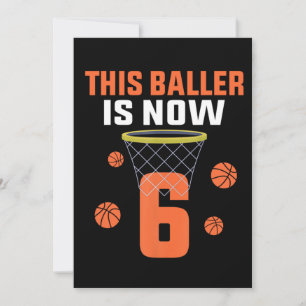 Invitation 6 Ans 6e Anniversaire Basketball Cadeau Pour Garço