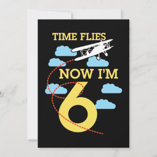 Invitation 6e anniversaire Boys Avion 6 ans Anniversaire