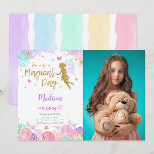 Invitation 6e anniversaire Fairy Party Photo