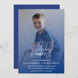 Invitation 6e anniversaire fête d'anniversaire Photo boy