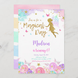 Invitation 6e fête de fée anniversaire