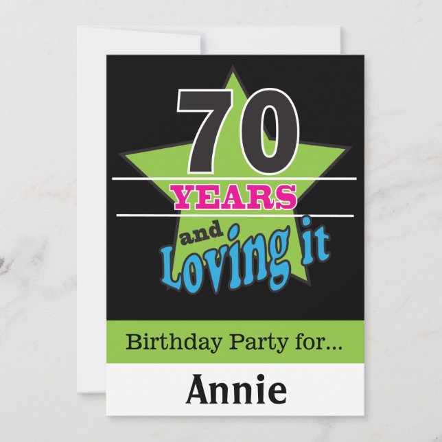 Invitation 70 ans et aimer ! | 70e anniversaire (Devant)