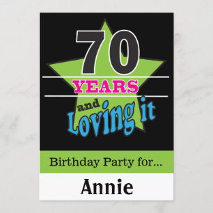 Invitation 70 ans et aimer ! 70e anniversaire