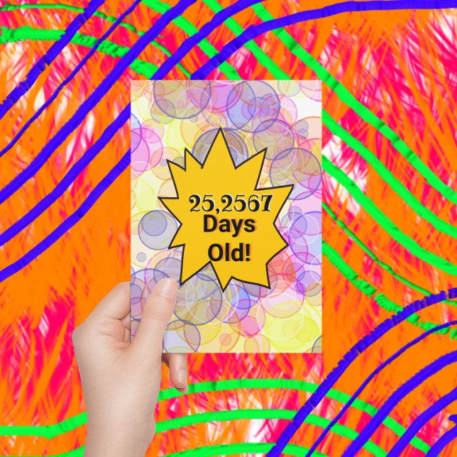 Invitation 70e anniversaire âge de badge en jours (Créateur téléchargé)