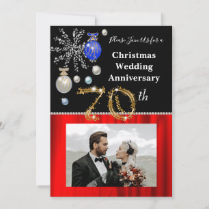 Invitation 70e anniversaire de mariage & Or Fête de fin d'a
