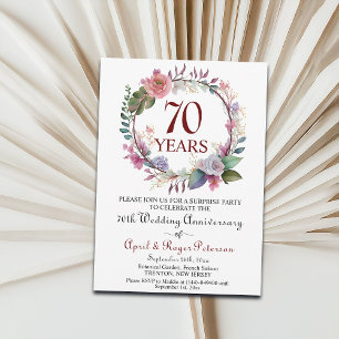 Invitation 70e anniversaire du Platinum Surprise Mariage Flor