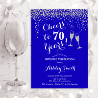 70e Anniversaire - Joyeux À 70 Ans Royal Blue