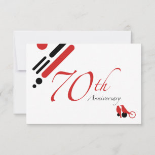 Invitation 70e anniversaire (oiseaux mods)