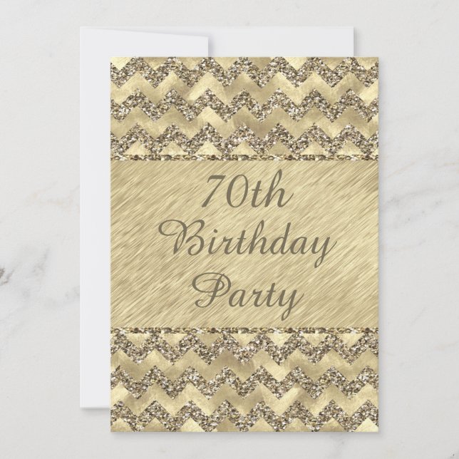 Invitation 70e anniversaire Platinum Parties scintillant Chev (Devant)