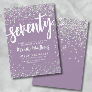 Invitation 70e Anniversaire Violet