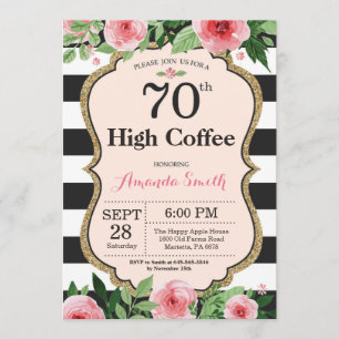 Invitation 70e High Coffee Women. Floral Or Noir