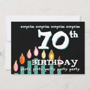 Invitation 70e Modèle d'invitation à la fête d'anniversaire S