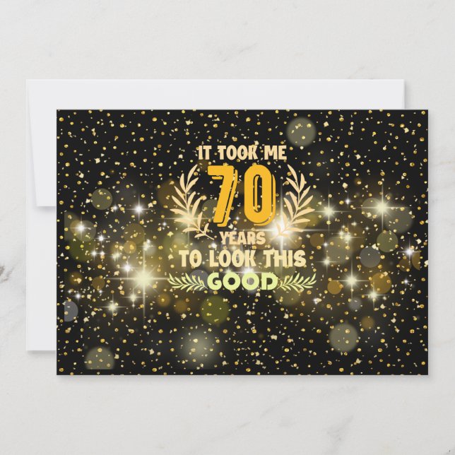 Invitation 70ème anniversaire m'a pris 70 ans pour regarder c (Devant)