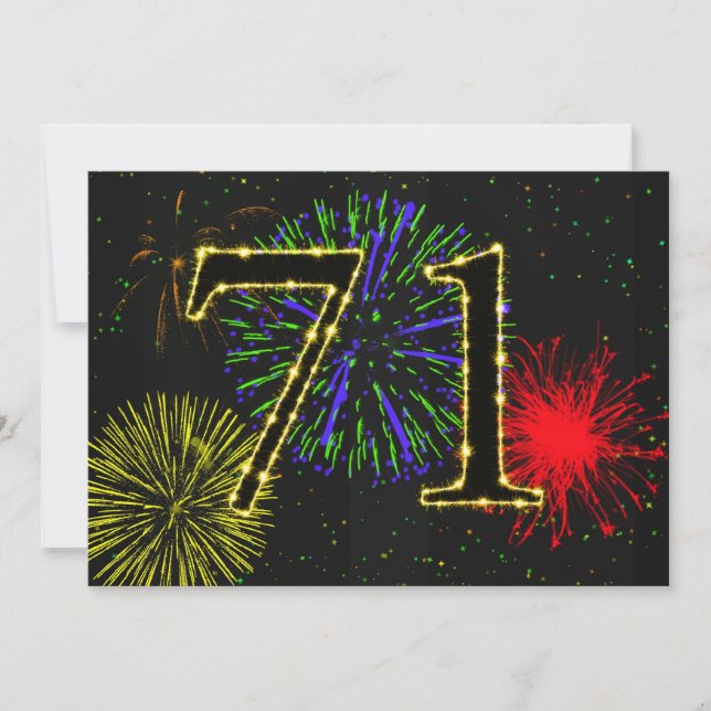 Invitation 71e anniversaire invitez (Devant)