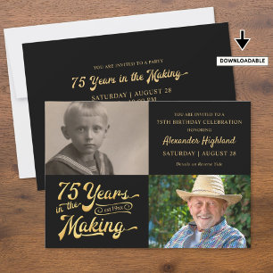 Invitation 75e anniversaire 75 ans dans la fabrication de l'o