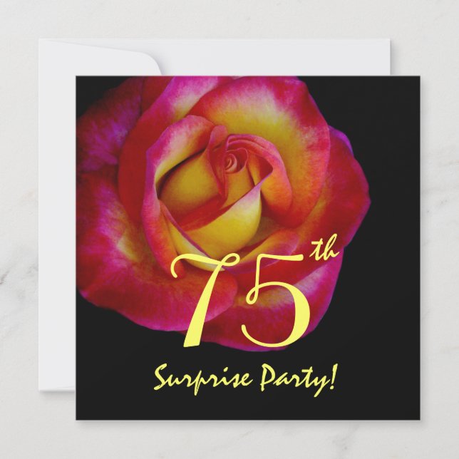 Invitation 75e anniversaire de la surprise Rose légendaire (Devant)