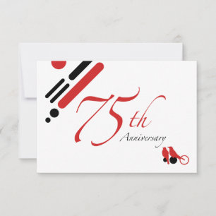 Invitation 75e anniversaire (mod oiseaux)